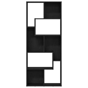 Schwarzes Bücherregal Eichen-Optik 161 cm