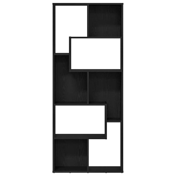Schwarzes Bücherregal Eichen-Optik 161 cm
