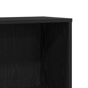 Schwarzes Bücherregal Eichen-Optik 161 cm