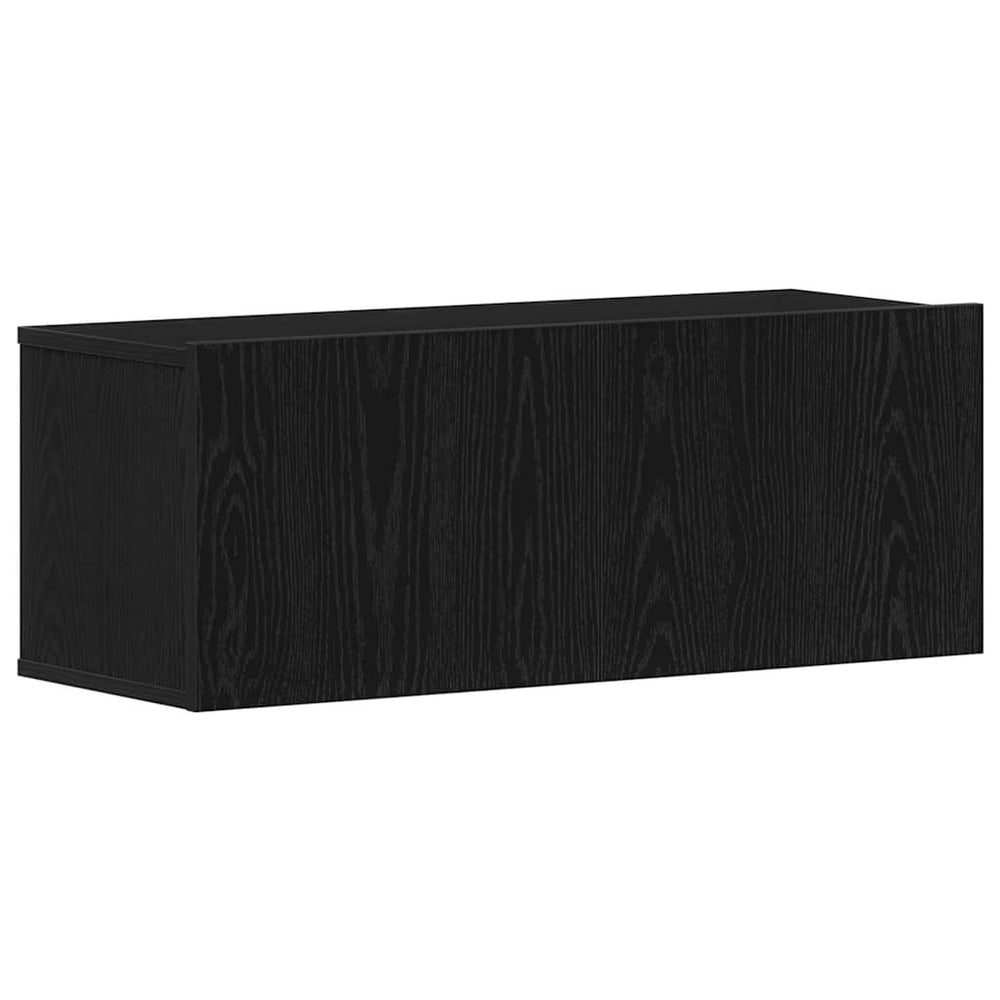 TV-Schrank Schwarz Eichen-Optik 80 cm