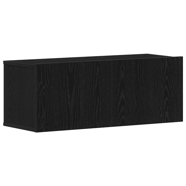 TV-Schrank Schwarz Eichen-Optik 80 cm
