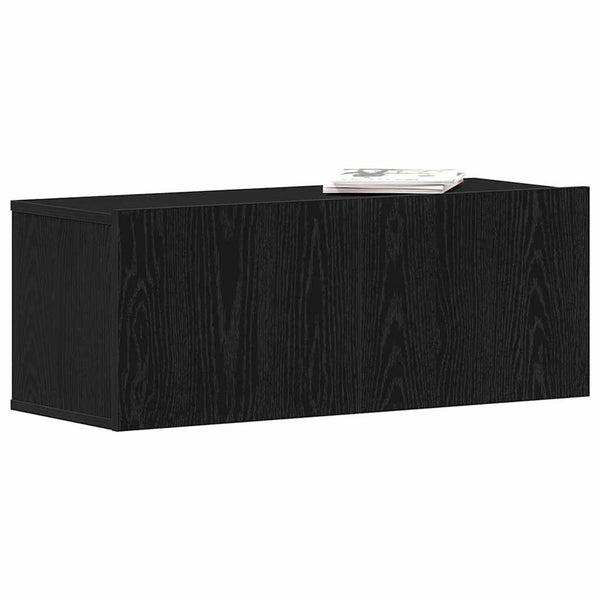 TV-Schrank Schwarz Eichen-Optik 80 cm