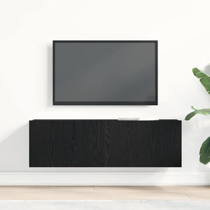 TV-Schrank Schwarz Eichen-Optik 100 cm