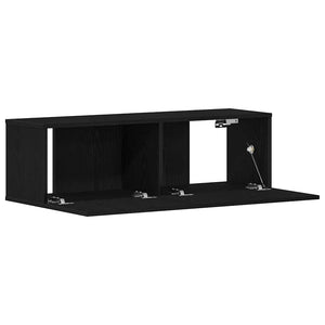 TV-Schrank Schwarz Eichen-Optik 100 cm