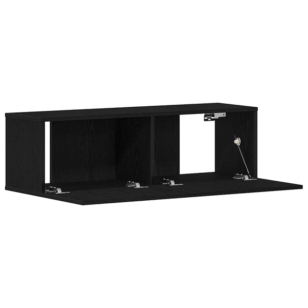 TV-Schrank Schwarz Eichen-Optik 100 cm