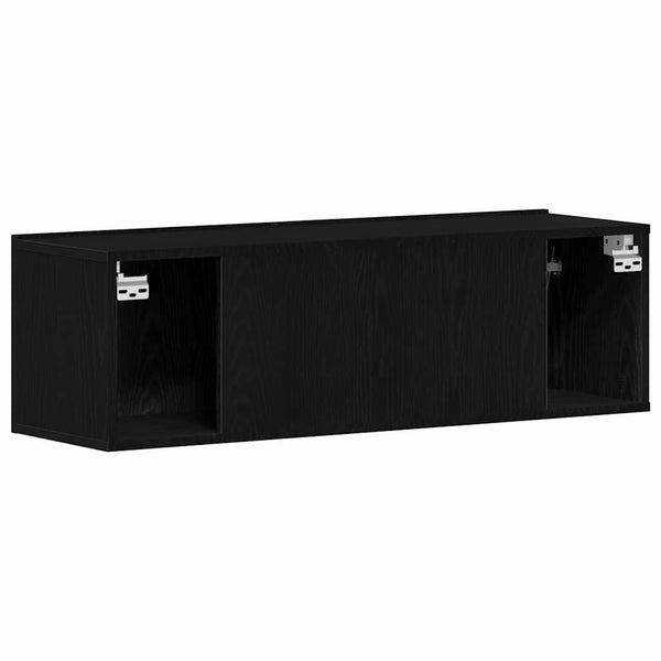 TV-Schrank Schwarz Eichen-Optik 100 cm