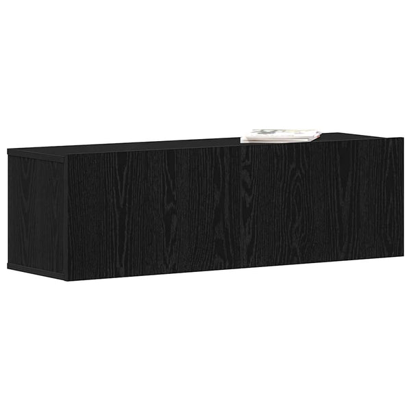 TV-Schrank Schwarz Eichen-Optik 100 cm