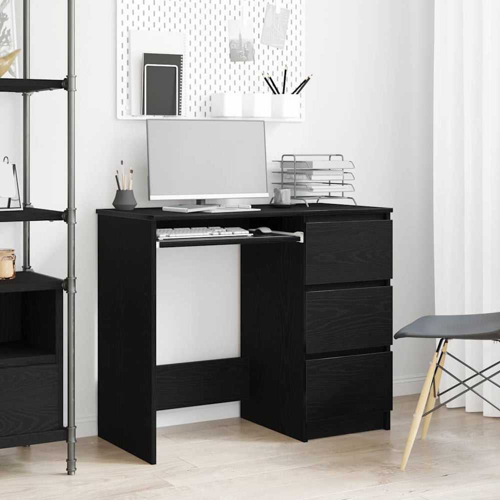 Schreibtisch Schwarz Eiche 90x45 cm