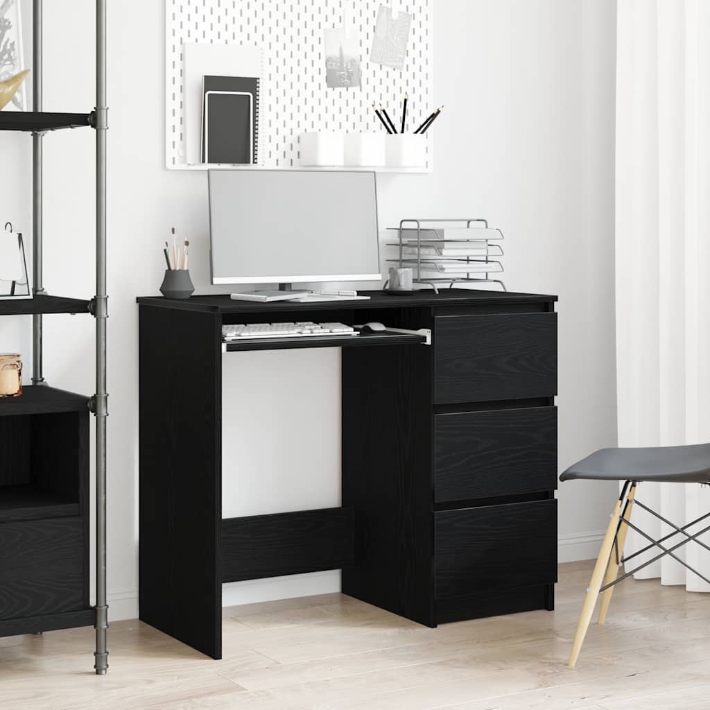 Schreibtisch Schwarz Eiche 90x45 cm