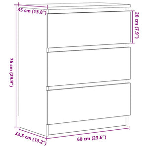 Sideboard Artisan Eiche 60x35x76 cm