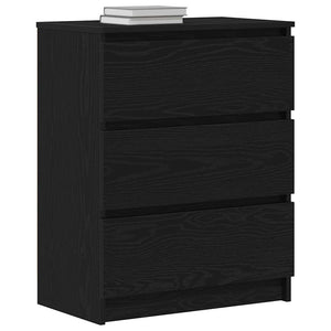 Sideboard Schwarz Eichen-Optik 60 cm