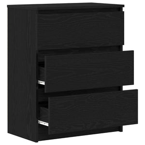 Sideboard Schwarz Eichen-Optik 60 cm
