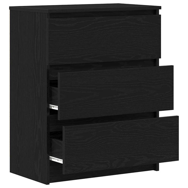Sideboard Schwarz Eichen-Optik 60 cm