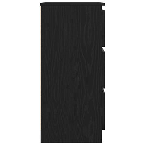 Sideboard Schwarz Eichen-Optik 60 cm