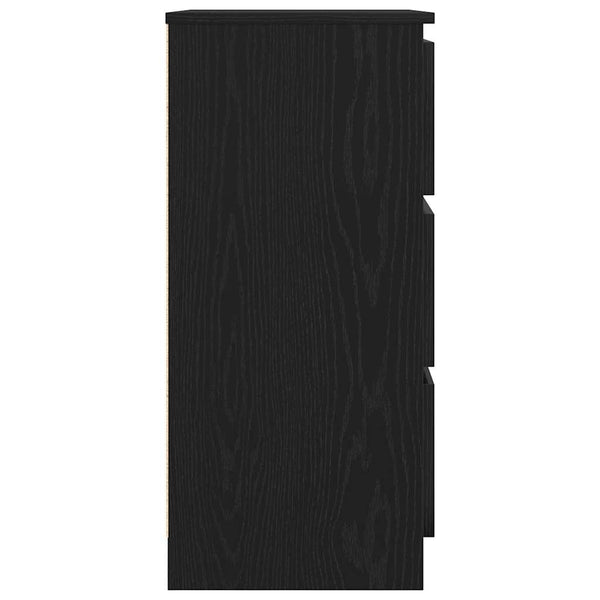 Sideboard Schwarz Eichen-Optik 60 cm