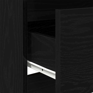 Sideboard Schwarz Eichen-Optik 60 cm