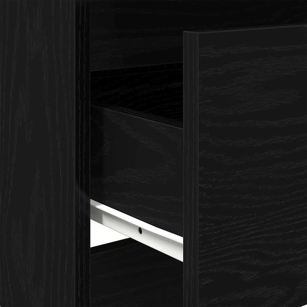 Sideboard Schwarz Eichen-Optik 60 cm