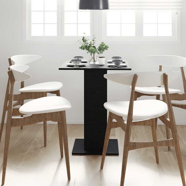 vidaXL Table de bistrot chêne noir 60x60x75 cm Bois d'ingénierie