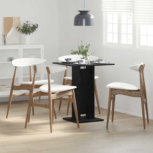 vidaXL Table de bistrot chêne noir 60x60x75 cm Bois d'ingénierie