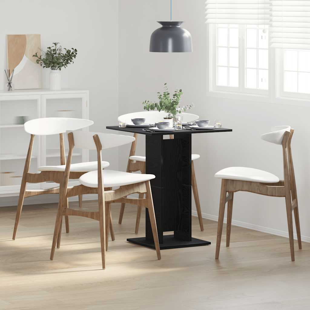vidaXL Table de bistrot chêne noir 60x60x75 cm Bois d'ingénierie