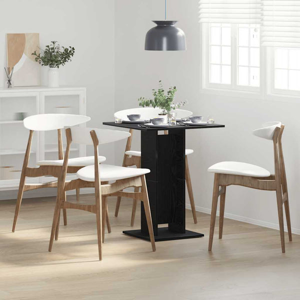 vidaXL Table de bistrot chêne noir 60x60x75 cm Bois d'ingénierie