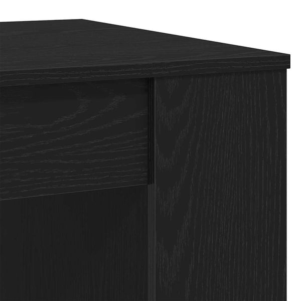 Schwarzer Couchtisch Eichenoptik 102 cm