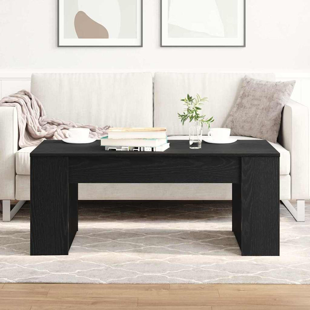 vidaXL Coffee Table Black Oak-Look 102 x 55 x 42 cm Engineered Wood