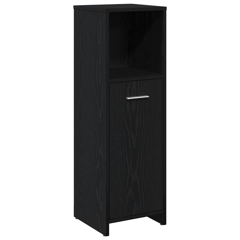 Badezimmerschrank, Schwarz, 30x30x95 cm