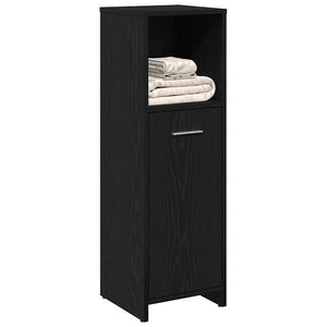 Badezimmerschrank, Schwarz, 30x30x95 cm