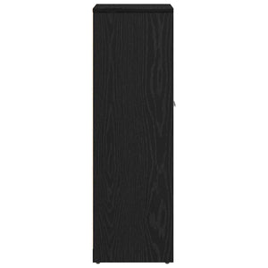 Badezimmerschrank, Schwarz, 30x30x95 cm