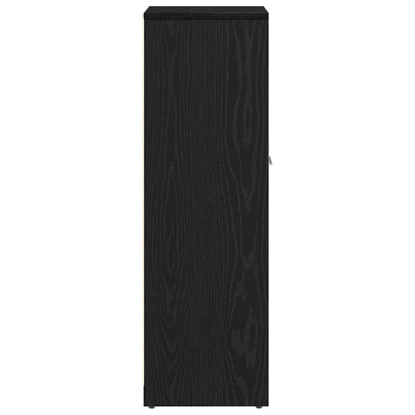 Badezimmerschrank, Schwarz, 30x30x95 cm