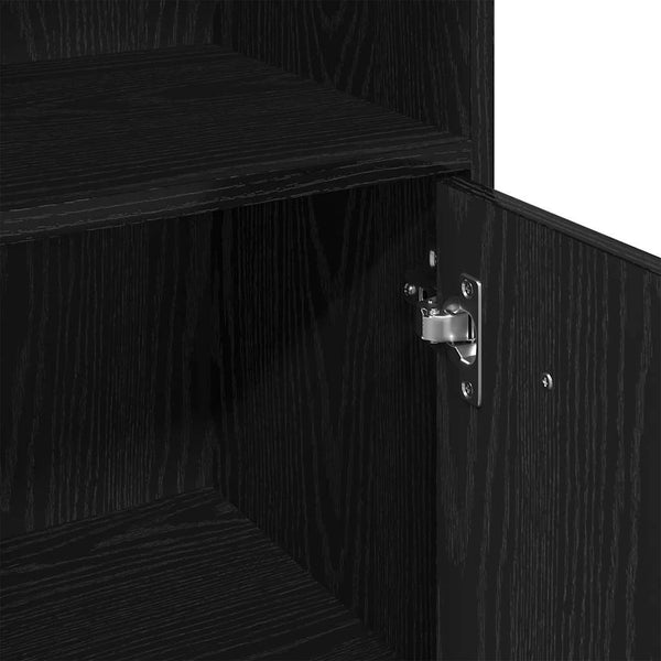 Badezimmerschrank, Schwarz, 30x30x95 cm