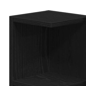 Spiegelschrank mit Regal Eichen-Optik Schwarz 80cm