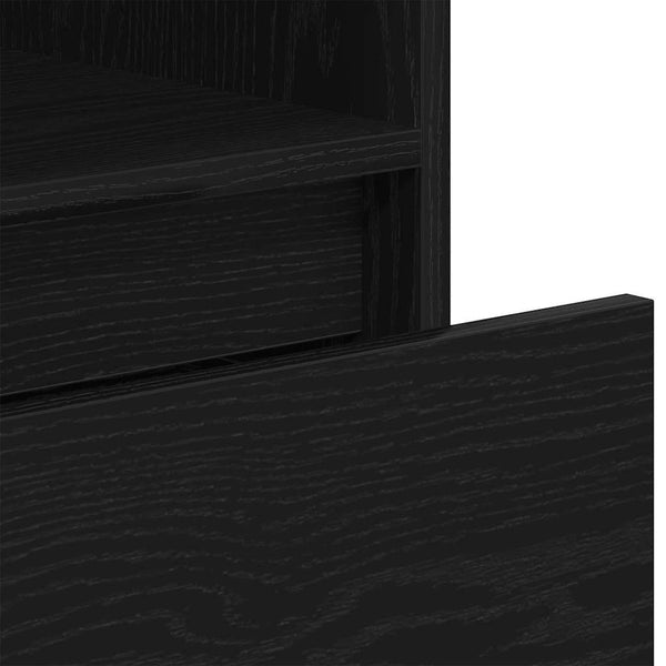 Bücherregal Schwarz Eichen-Optik
