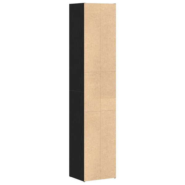 Bücherregal Schwarz Eichen-Optik