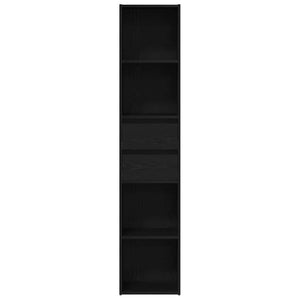 Bücherregal Schwarz Eichen-Optik