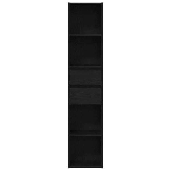 Bücherregal Schwarz Eichen-Optik