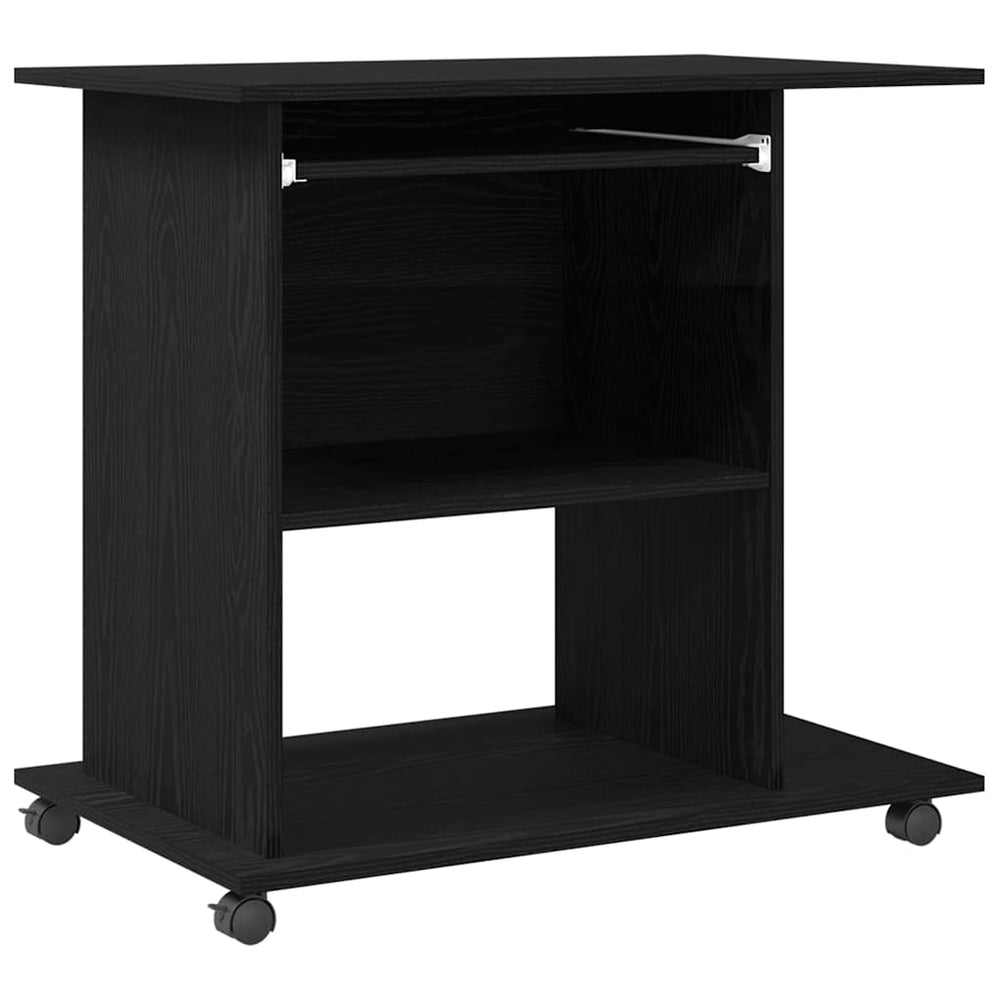 Computertisch Eiche Schwarz 80x50 cm