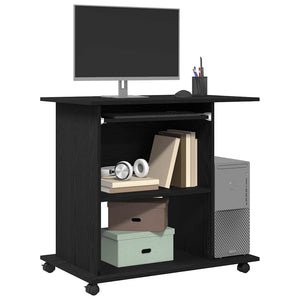 Computertisch Eiche Schwarz 80x50 cm