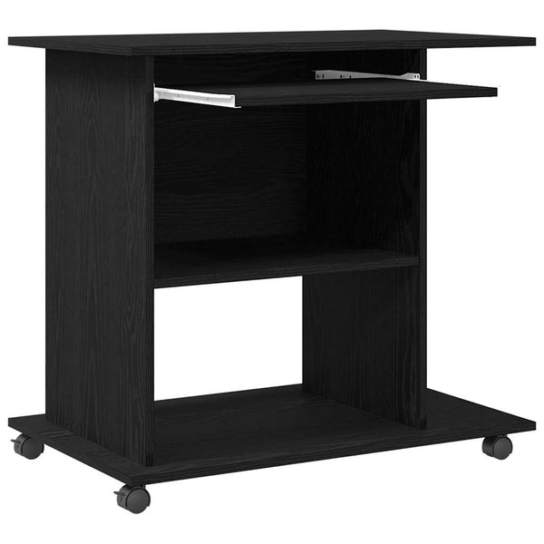 Computertisch Eiche Schwarz 80x50 cm