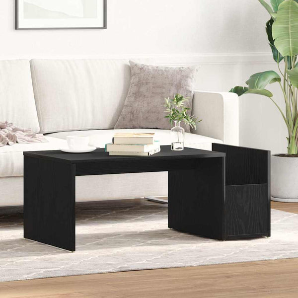Couchtisch Schwarz Eichenoptik 90x45 cm