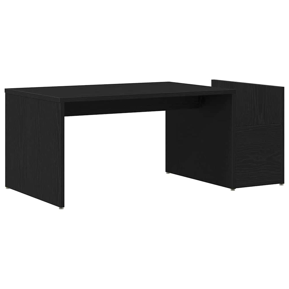 Couchtisch Schwarz Eichenoptik 90x45 cm