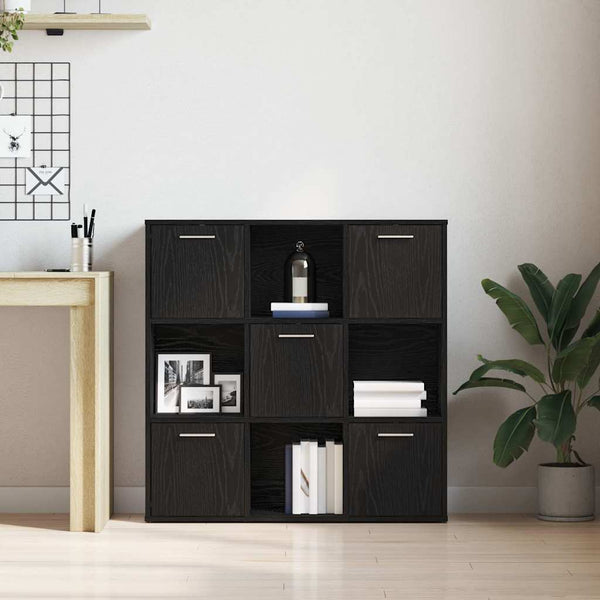 vidaXL Bibliothèque Chêne Noir 90x28x90 cm Bois d'ingénierie
