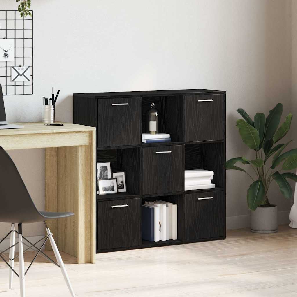 vidaXL Bibliothèque Chêne Noir 90x28x90 cm Bois d'ingénierie