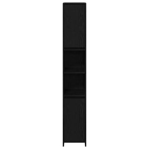 Schwarzer Badezimmerschrank Eichen-Optik