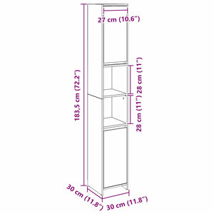 Schwarzer Badezimmerschrank Eichen-Optik