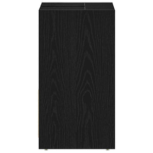 Badschrank Schwarz Eichen-Optik 60 cm