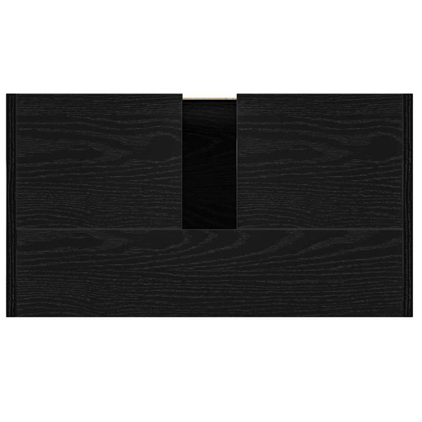 Badschrank Schwarz Eichen-Optik 60 cm