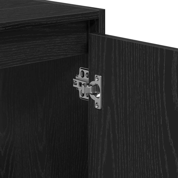 Badezimmerschrank Schwarz Eiche 60x60 cm