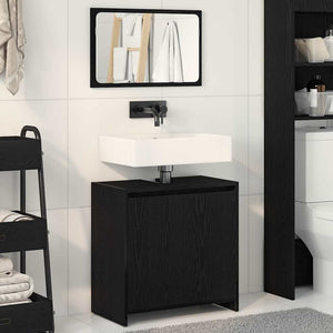 Badezimmerschrank Schwarz Eiche 60x60 cm